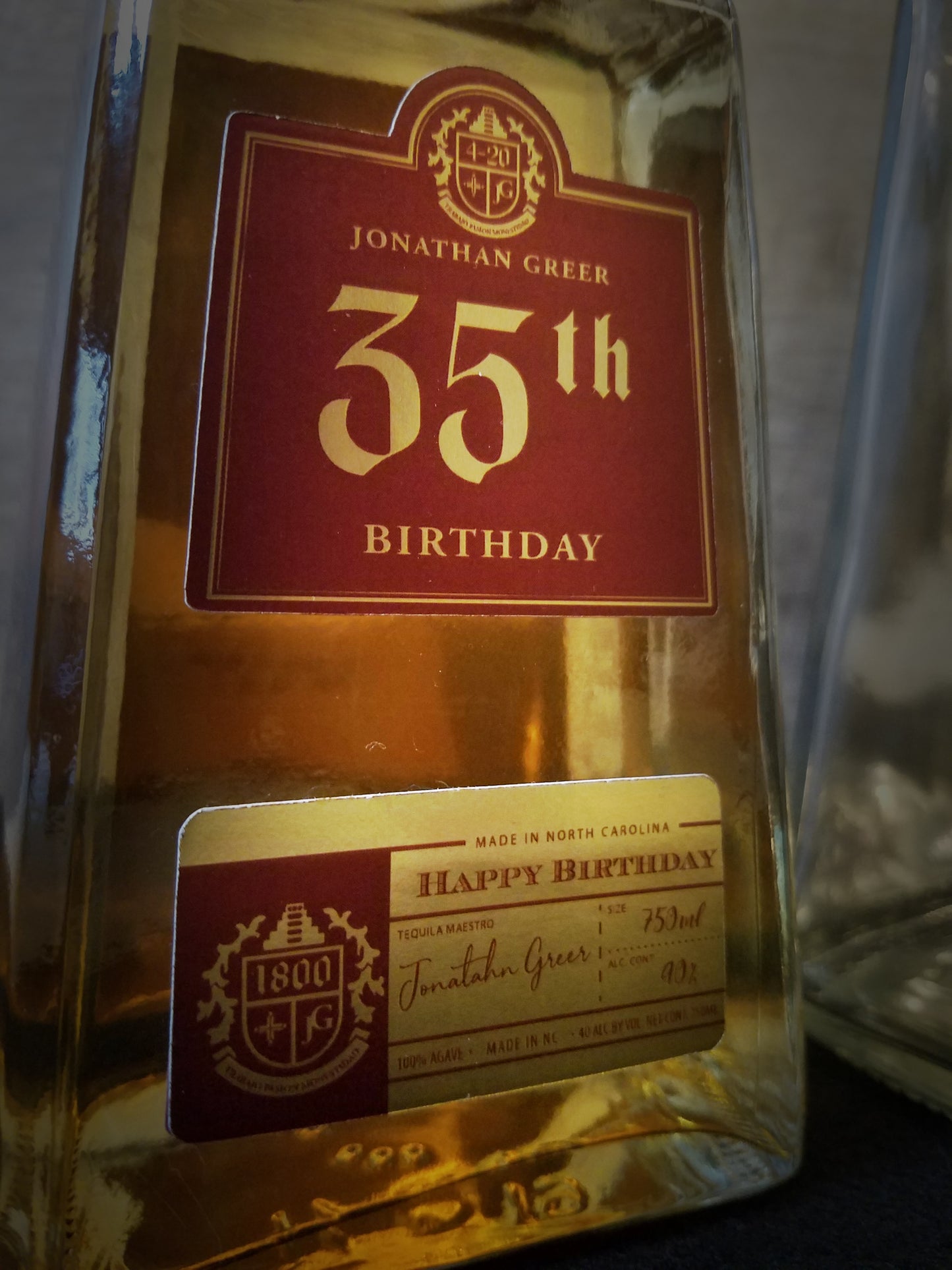 Personalized Label to fit 1800 Bottles
