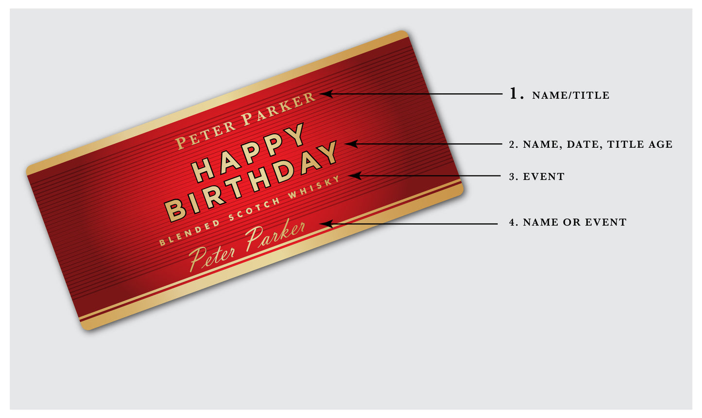 Personalized Label to fit Johnny Walker Bottles