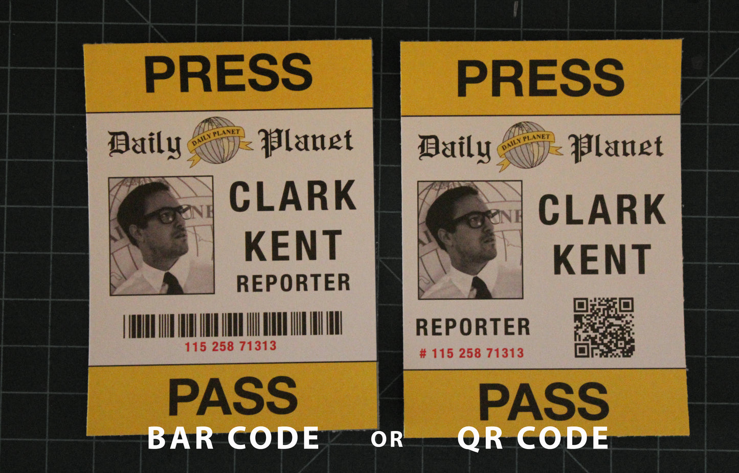Personalized Clark Kent, Lois Lane, Peter Parker or April O'Neil Cosplay Press Pass Badge