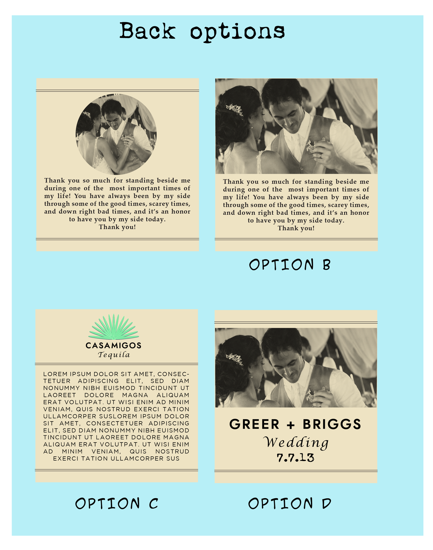 Personalized Label to fit Casamigos Bottles