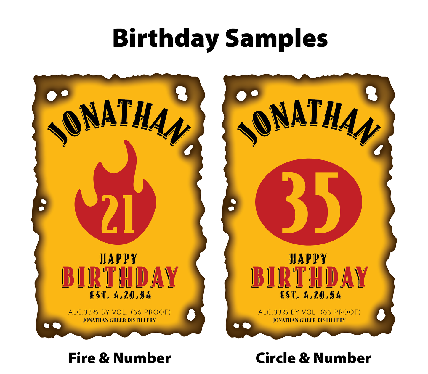 Personalized Label to fit Fireball Bottles