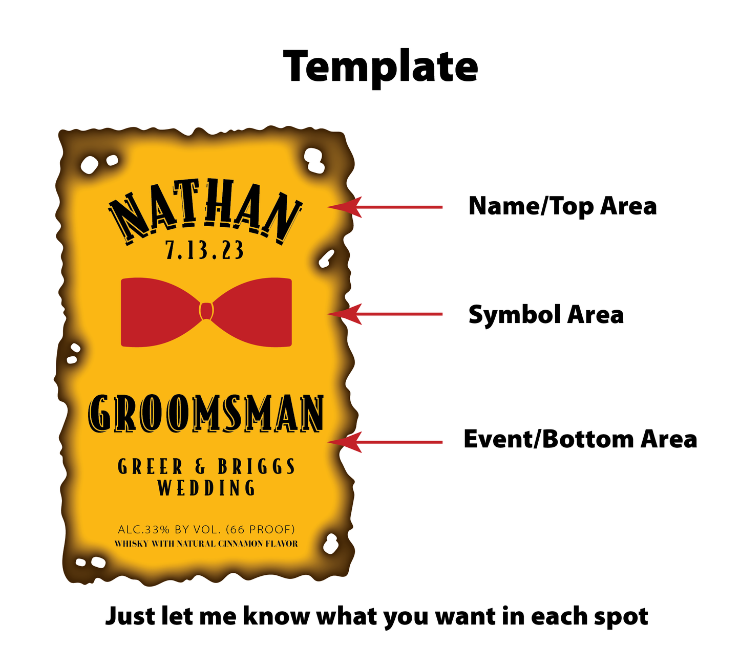 Personalized Label to fit Fireball Bottles