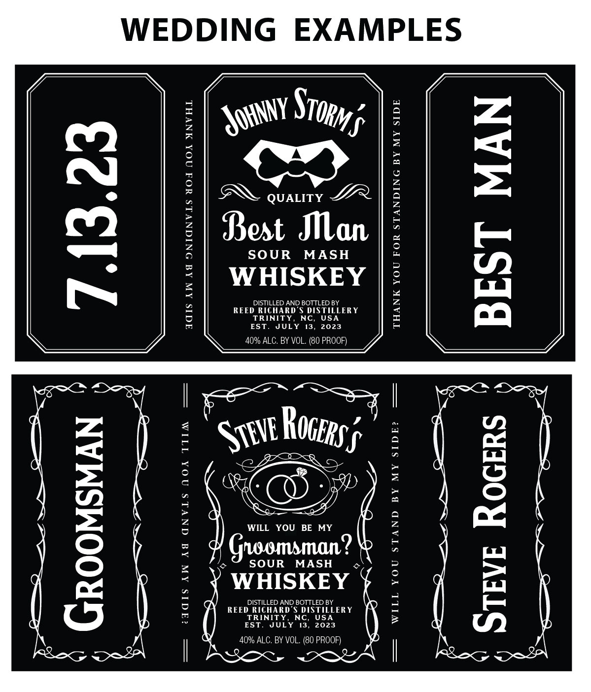 Personalized Label to fit Jack Daniel's Bottles