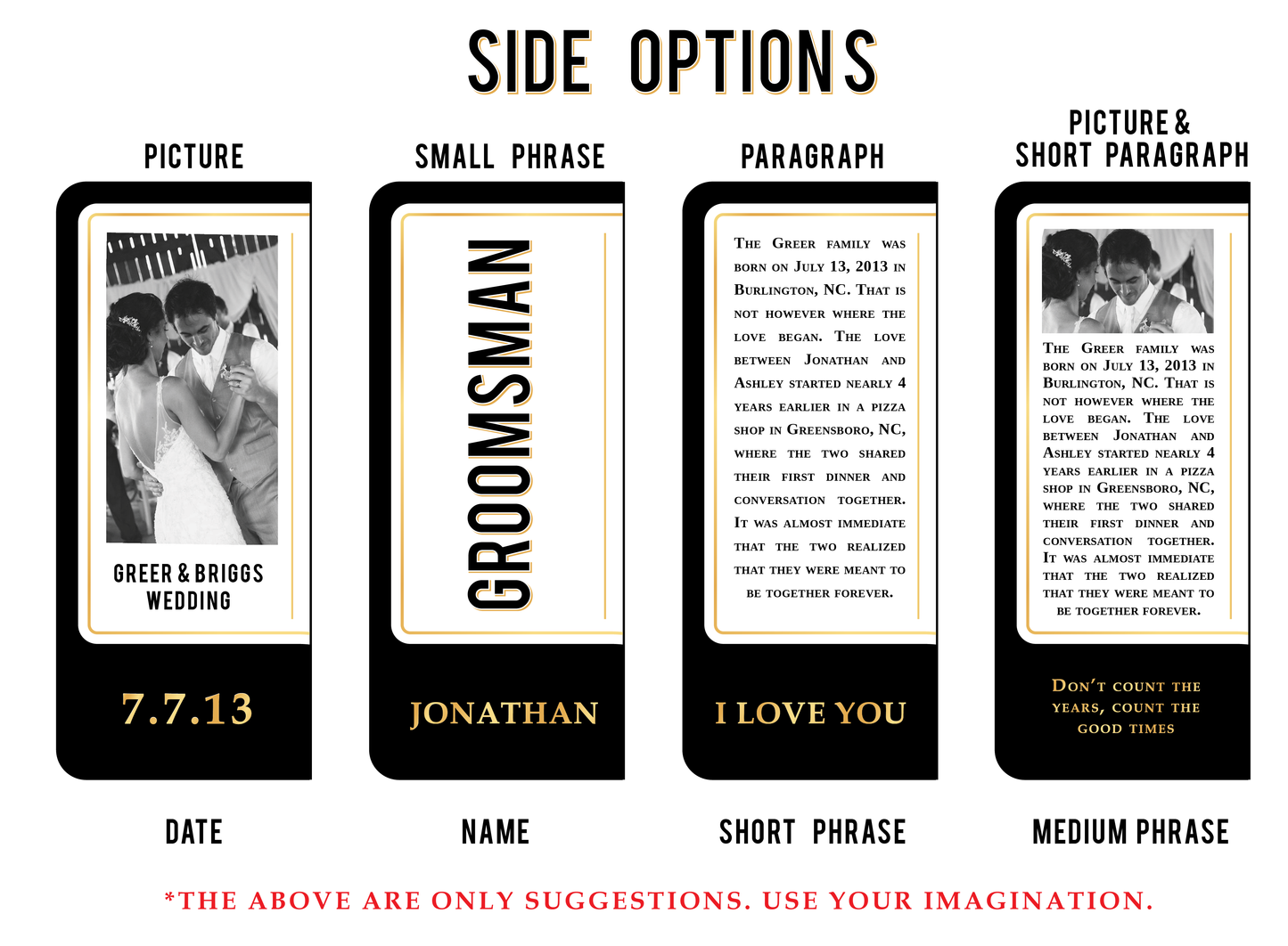 Personalized Label to fit Jim Beam Bottles