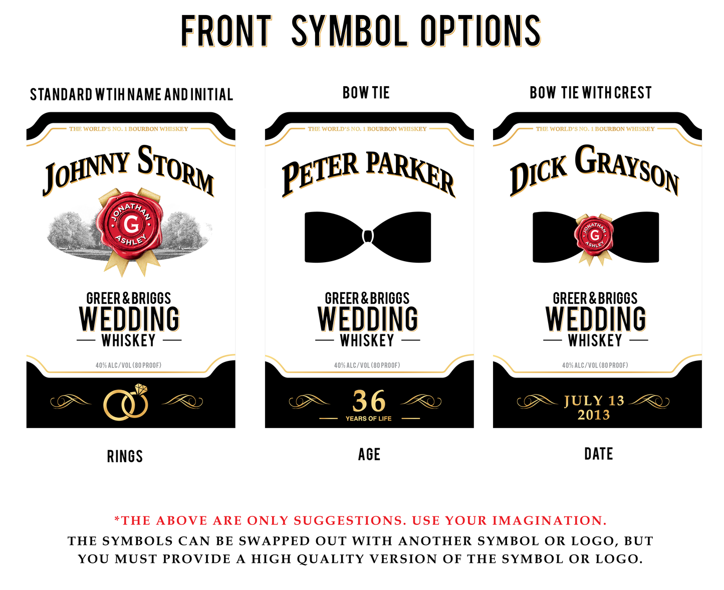 Personalized Label to fit Jim Beam Bottles