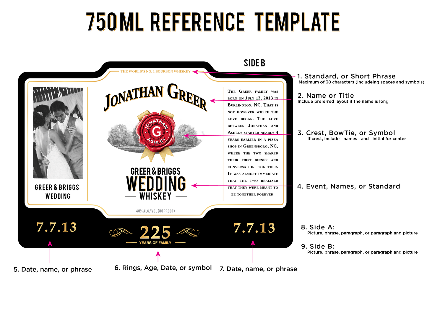 Personalized Label to fit Jim Beam Bottles