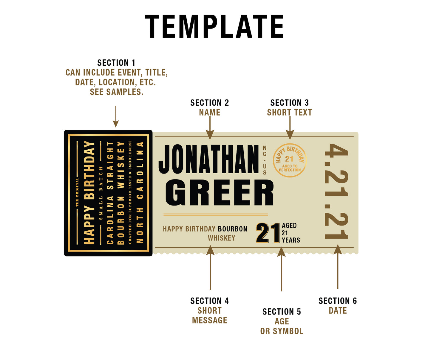 Personalized Label to fit Knob Creek Bottles