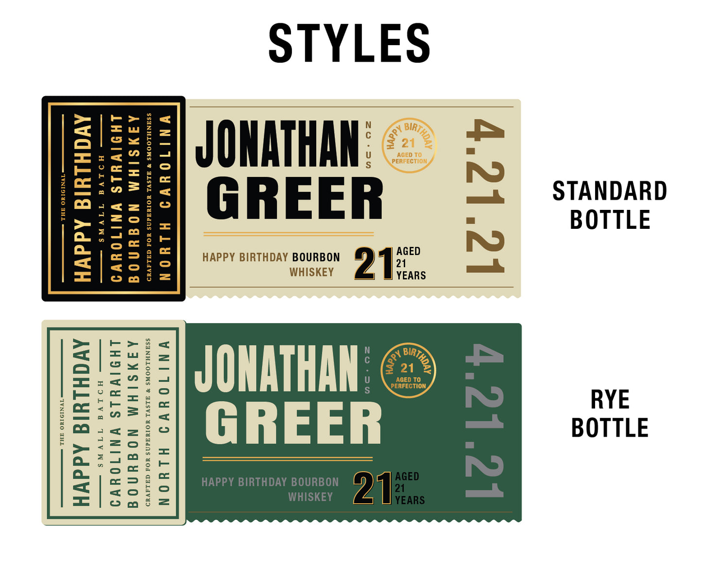 Personalized Label to fit Knob Creek Bottles