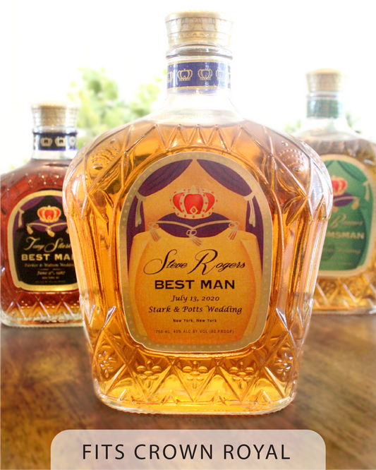 Personalized Label to fit Crown Royal Bottles