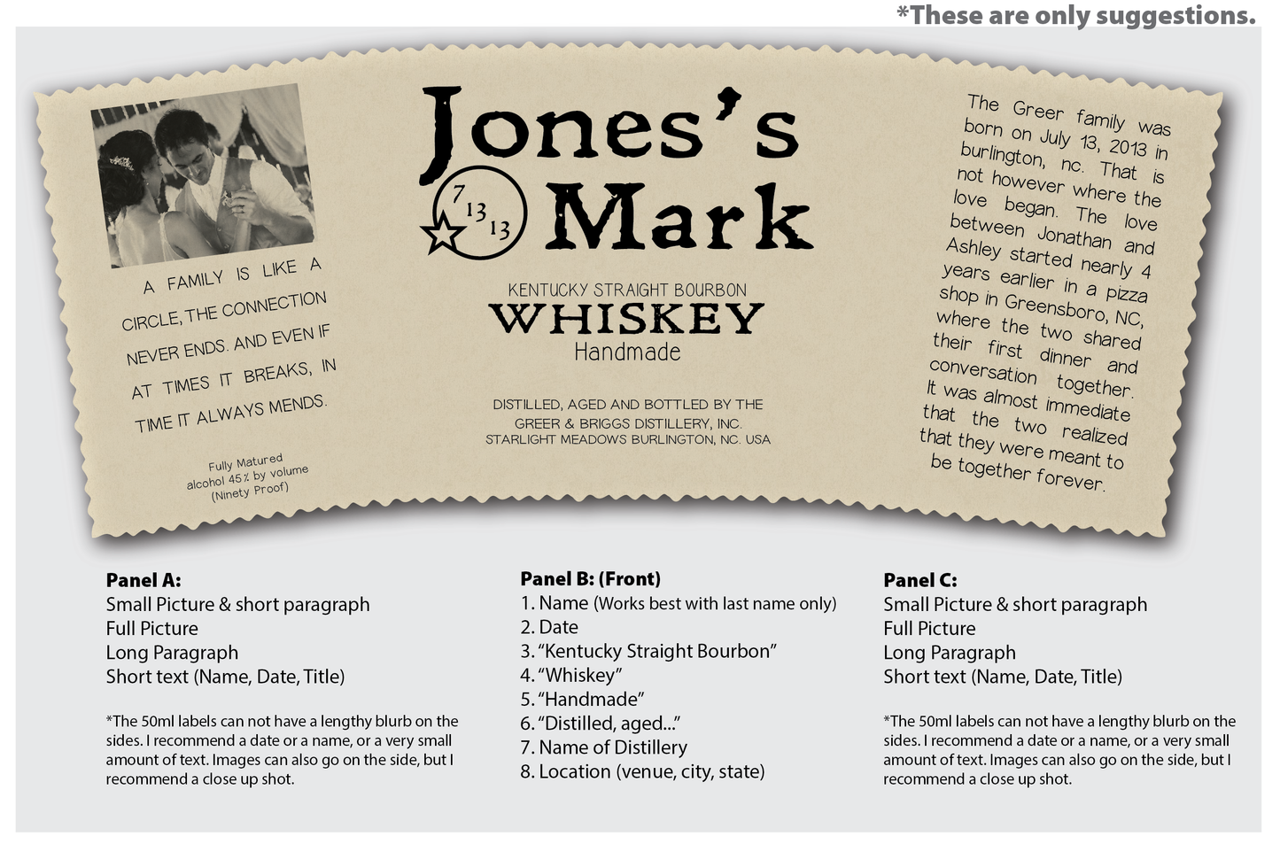 Personalized Label to fit Maker's Mark Bottles