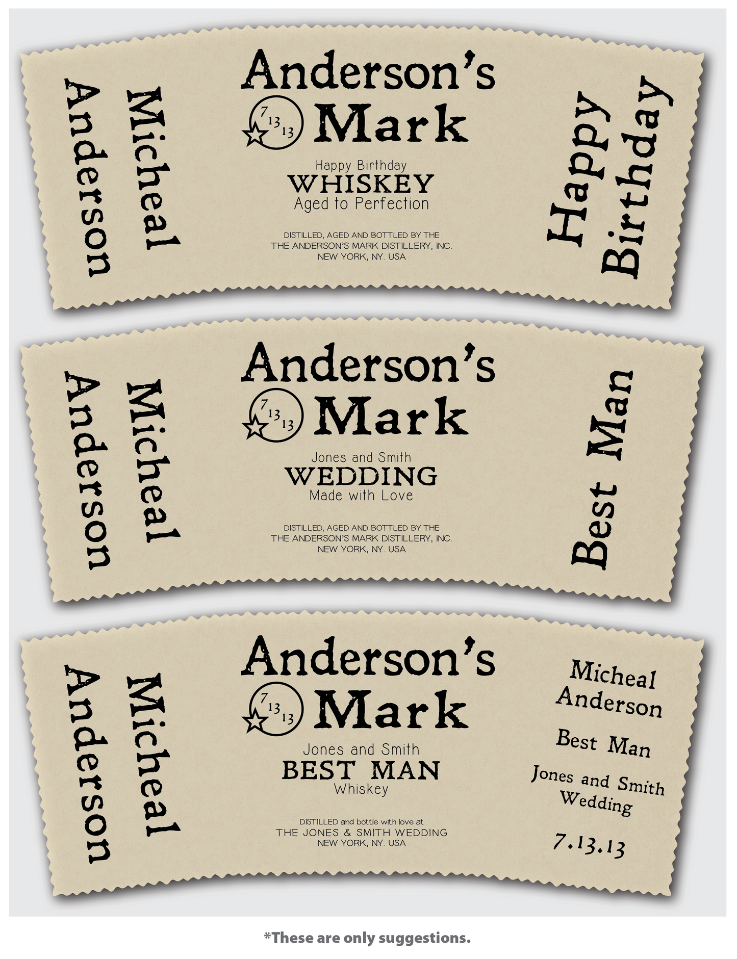 Personalized Label to fit Maker's Mark Bottles