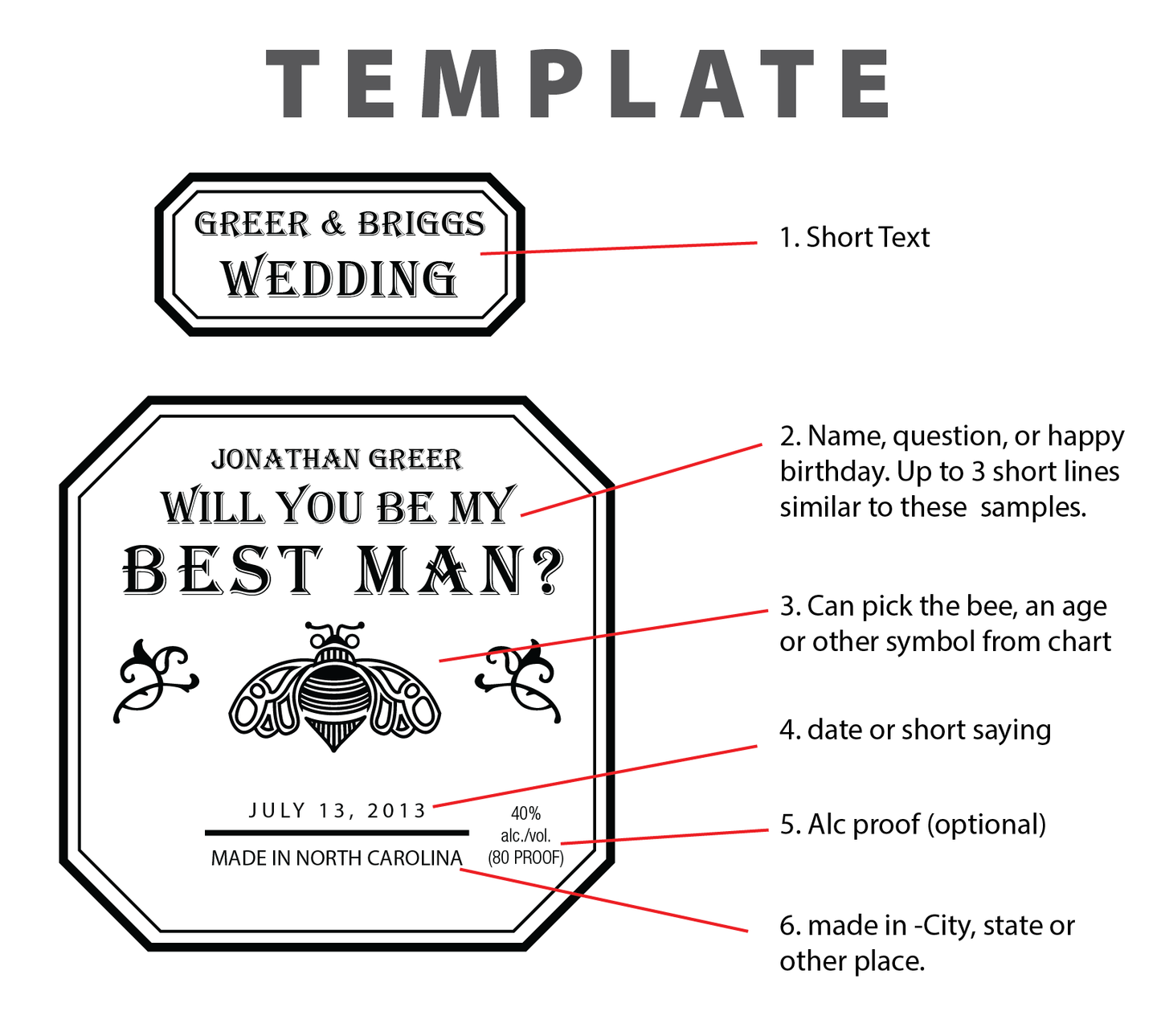 Personalized Label to fit Patron Bottles