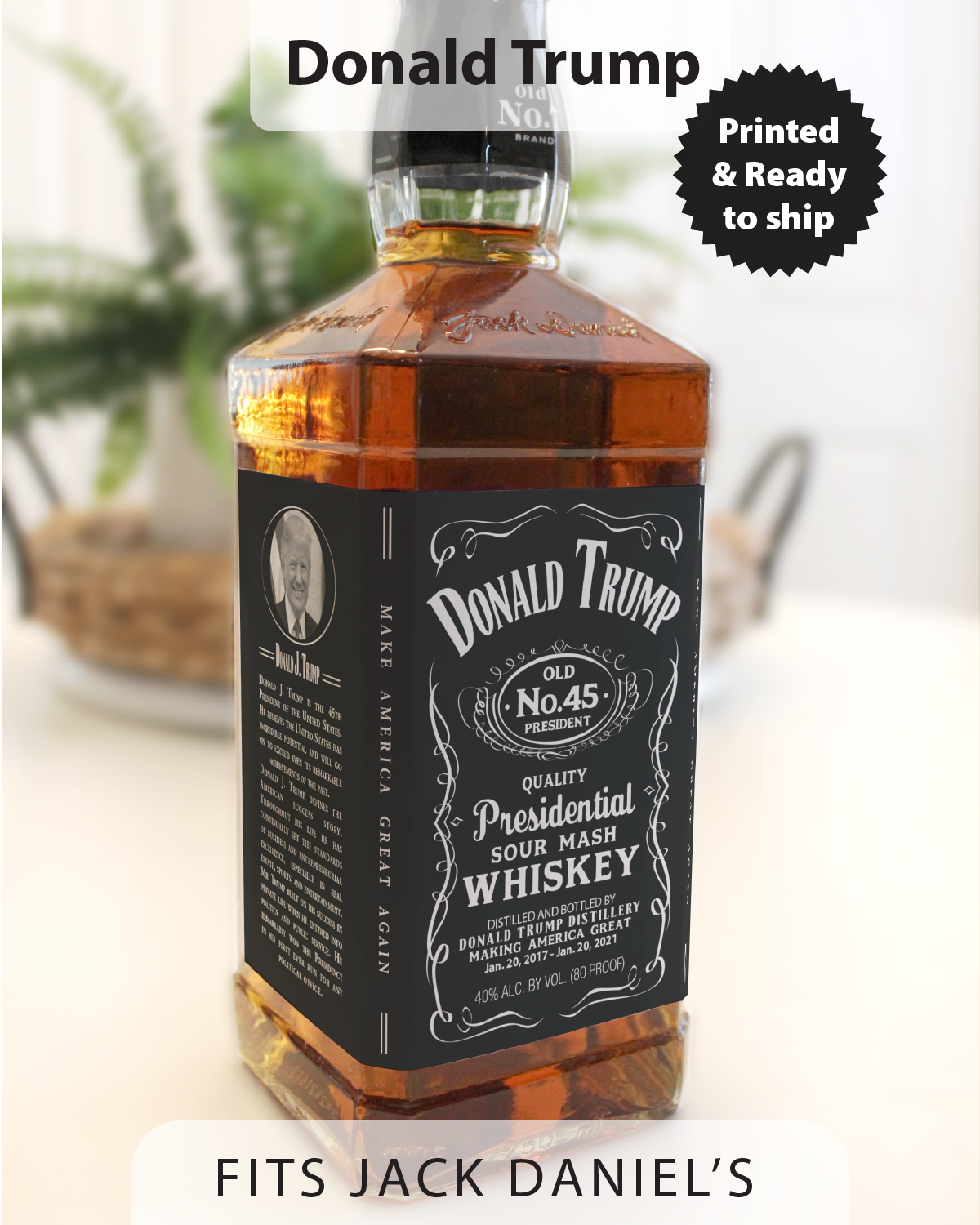Donald Trump Presidential Label