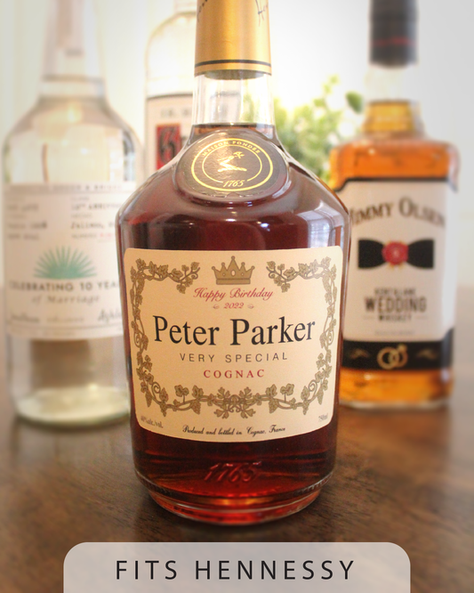 Personalized Label to fit a Hennessy Bottles