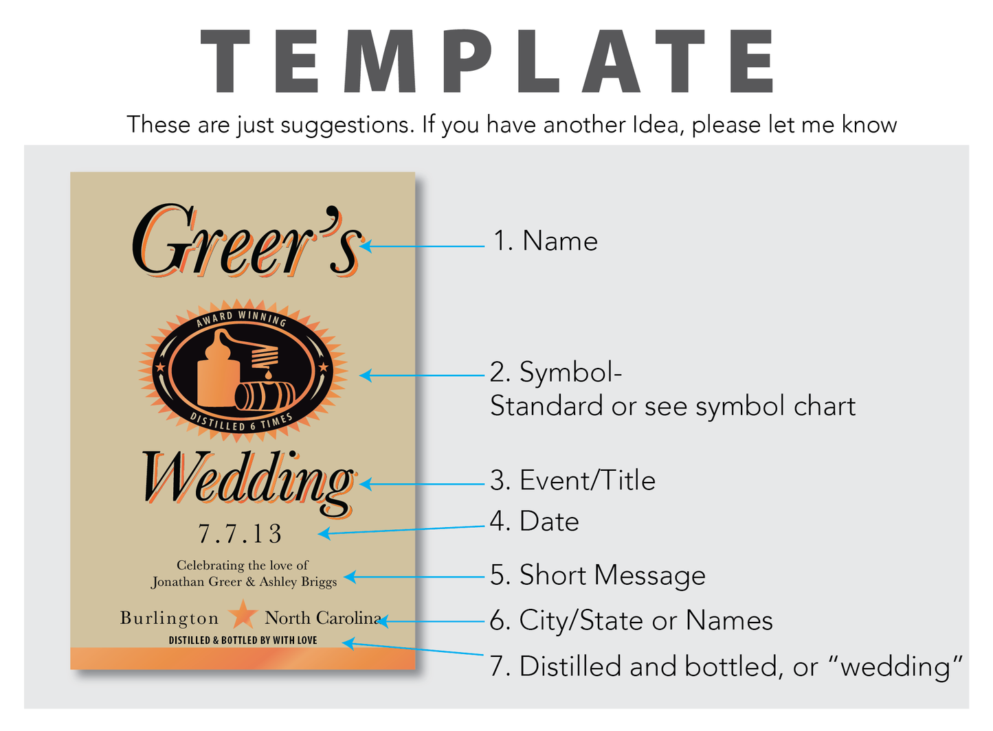 Personalized Label to fit Tito's Bottles