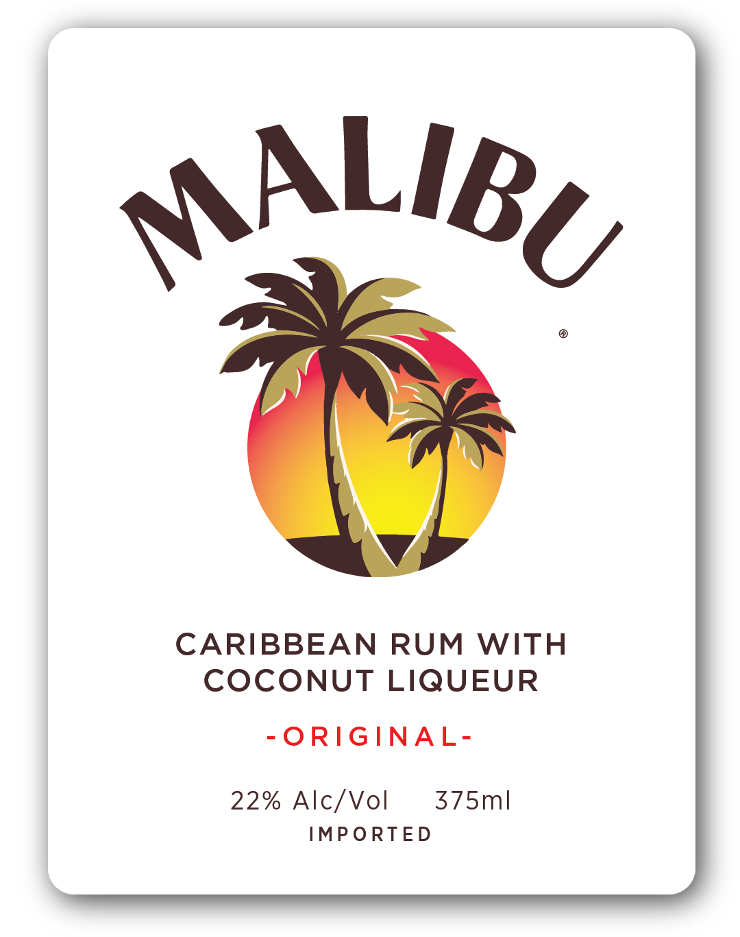 Personalized Label to fit Malibu Rum (NEW ITEM)