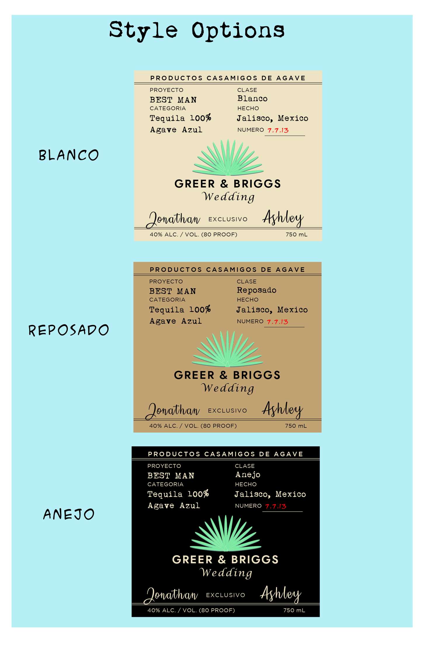 Personalized Label to fit Casamigos Bottles