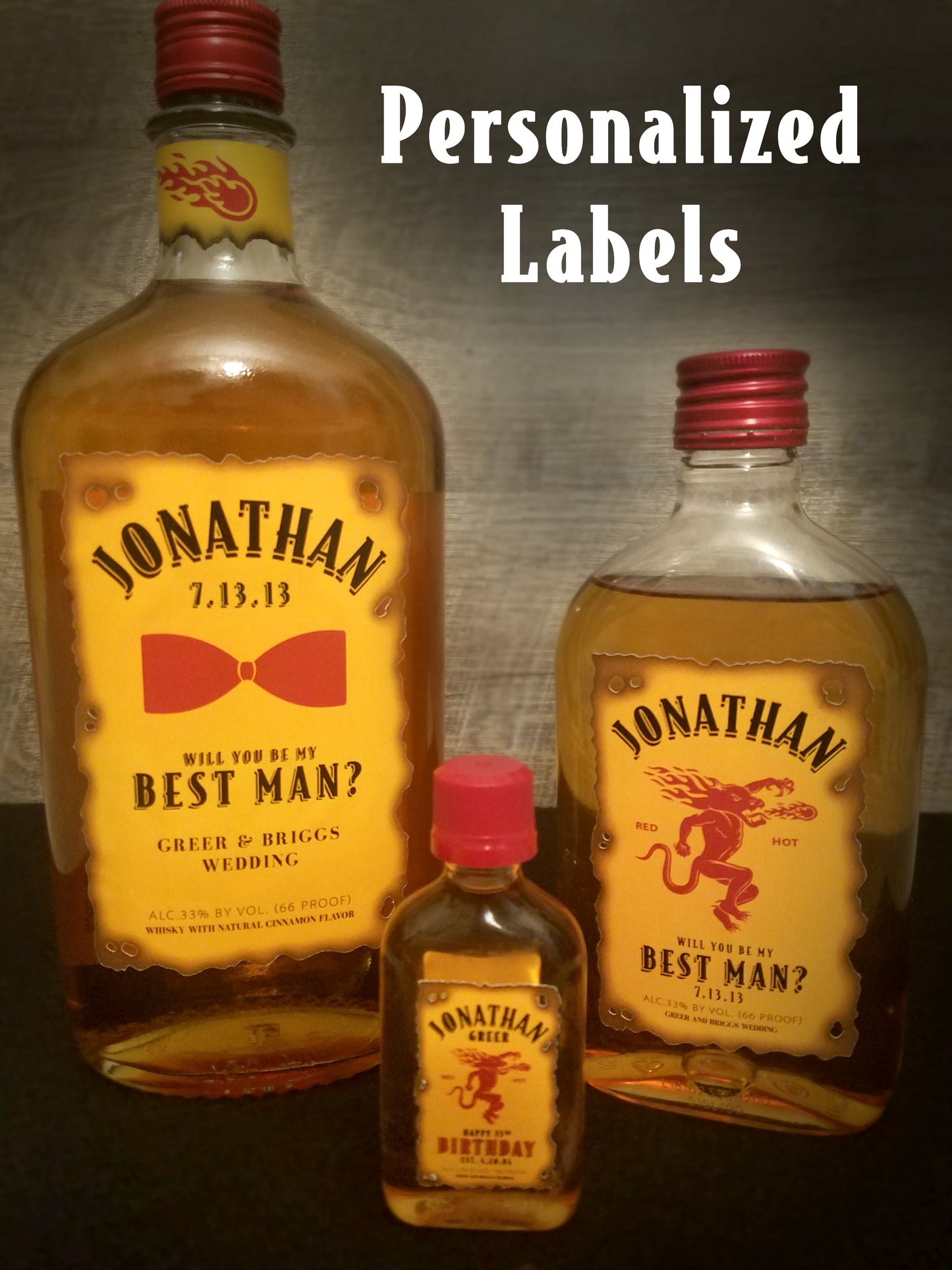 Personalized Label to fit Fireball Bottles