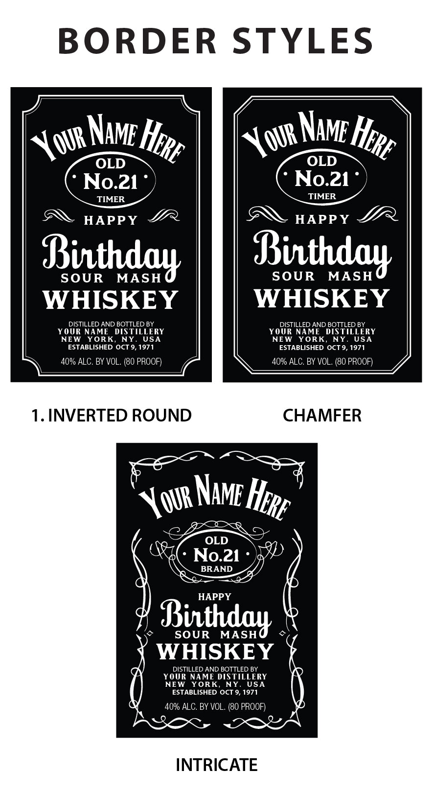 Personalized Label to fit Jack Daniel's Bottles
