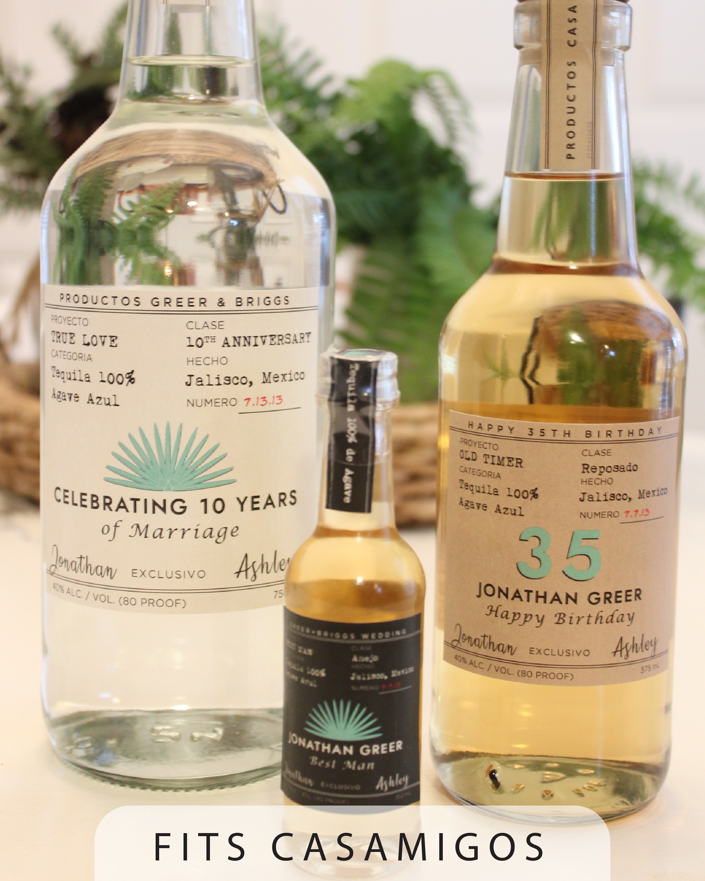 Personalized Label to fit Casamigos Bottles
